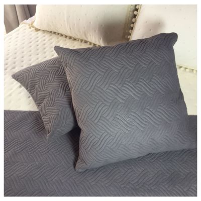 Imagen 2 del producto Set X 2 Fundas para Cojín Plush Color Gris 45x45 Cm.