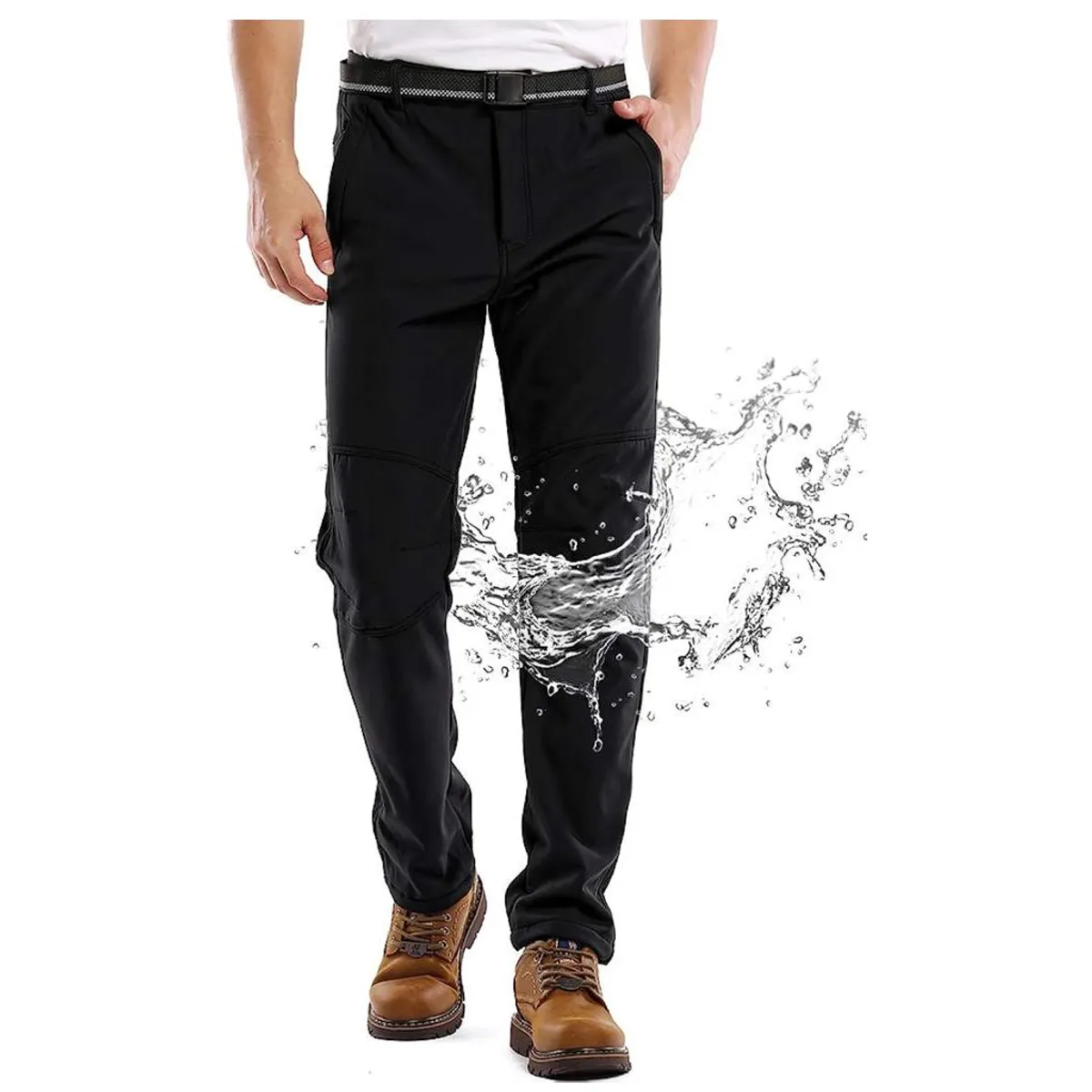 BLUE MOUNTAIN - Pantalon Softshell De Hombre Termico Impermeable Para Nieve