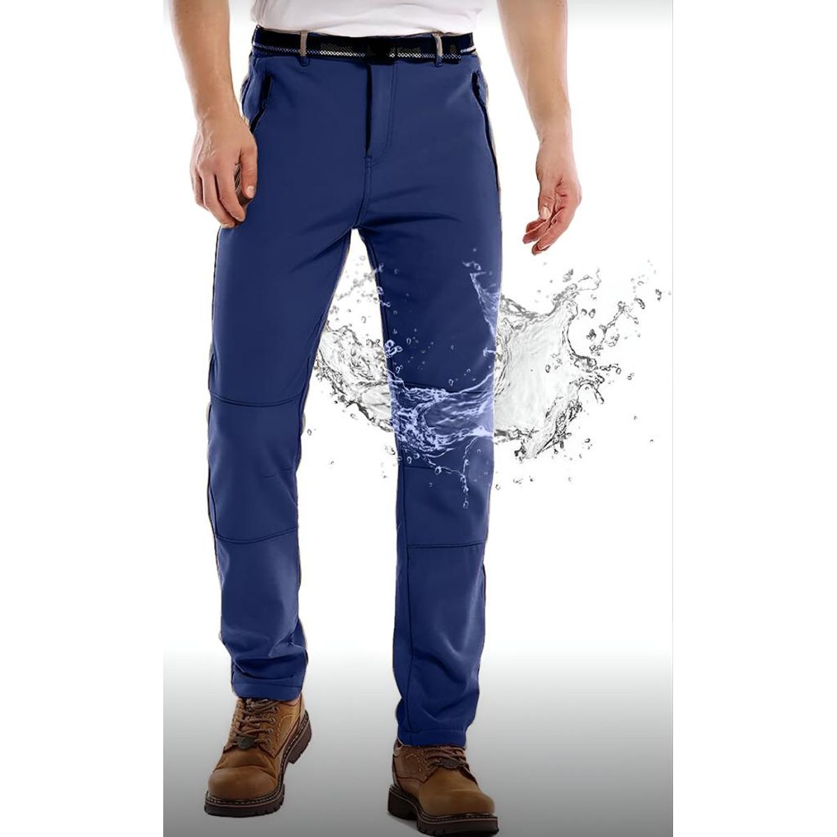 BLUE MOUNTAIN - Pantalon Softshell De Hombre Termico Impermeable Para Nieve