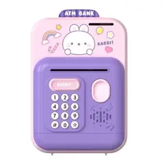 GENERICO - Alcancia Caja Ahorro Inteligente Con Huella Automatico Rosa