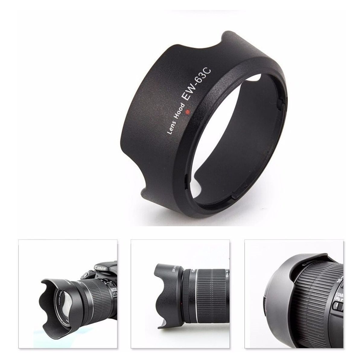 GENERICO - Parasol Alternativo Ew-63c Lente Canon 18-55mm F35-56 Is