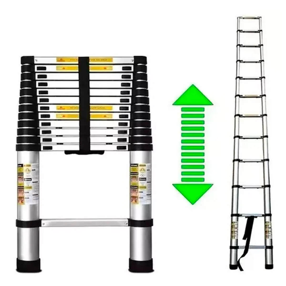 OFERTABKN - Escalera Telescopica Soporta 150kg Aluminio Retráctil 3 2 M