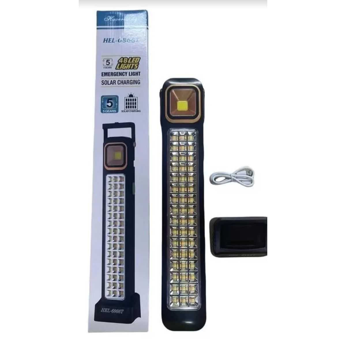 GENERICO - ampara Luz Emergencia Recargable 48 Led Solar Foco Usb