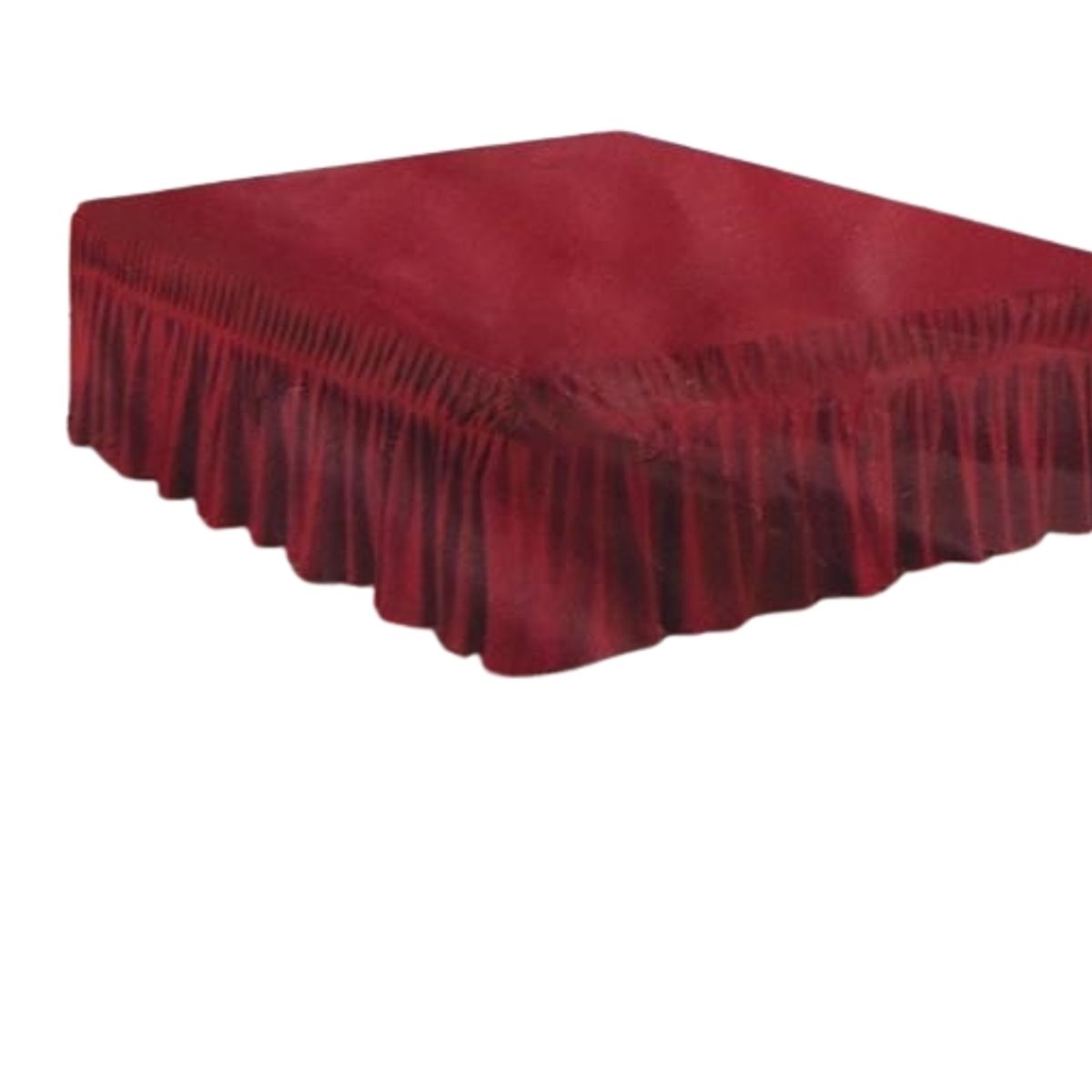 GENERICO - Faldón para cama 1.5 Plazas - Falda de cama Burdeo