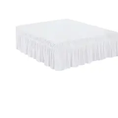GENERICO - Faldón para cama 2,5 Plazas - Falda de cama Blanco