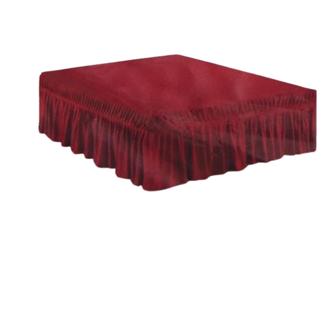 GENERICO - Faldón para cama 2,5 Plazas - Falda de cama Burdeo