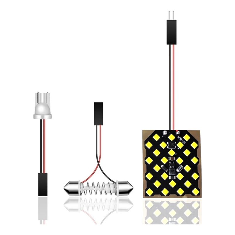 GENERICO - Ampolleta Placa 27 Led Tipo Fusible T10 12v-60v Led Interior