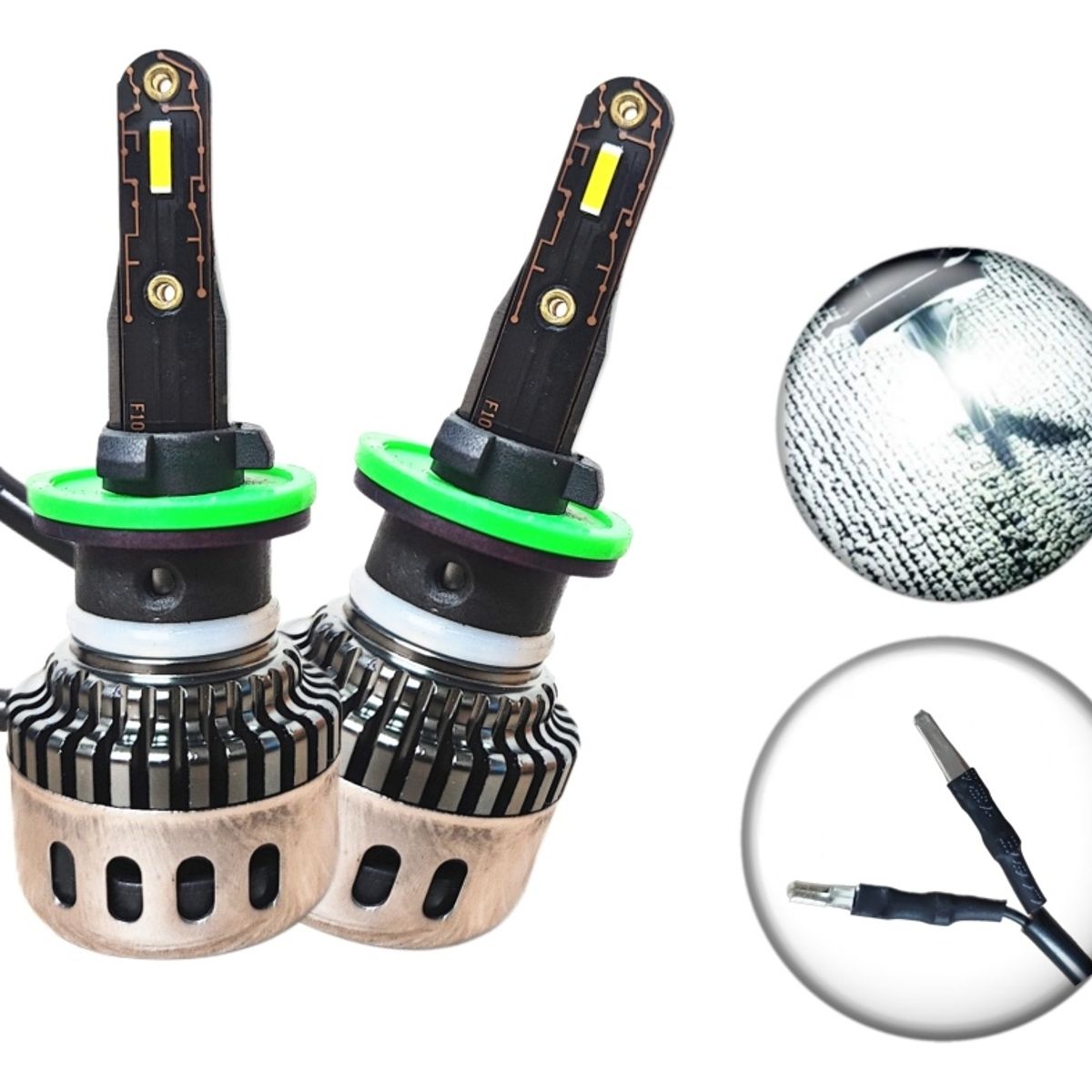 GENERICO - X2 Ampolleta Mini Turbo Led T10 Potente 12000lm 880h27 Auto