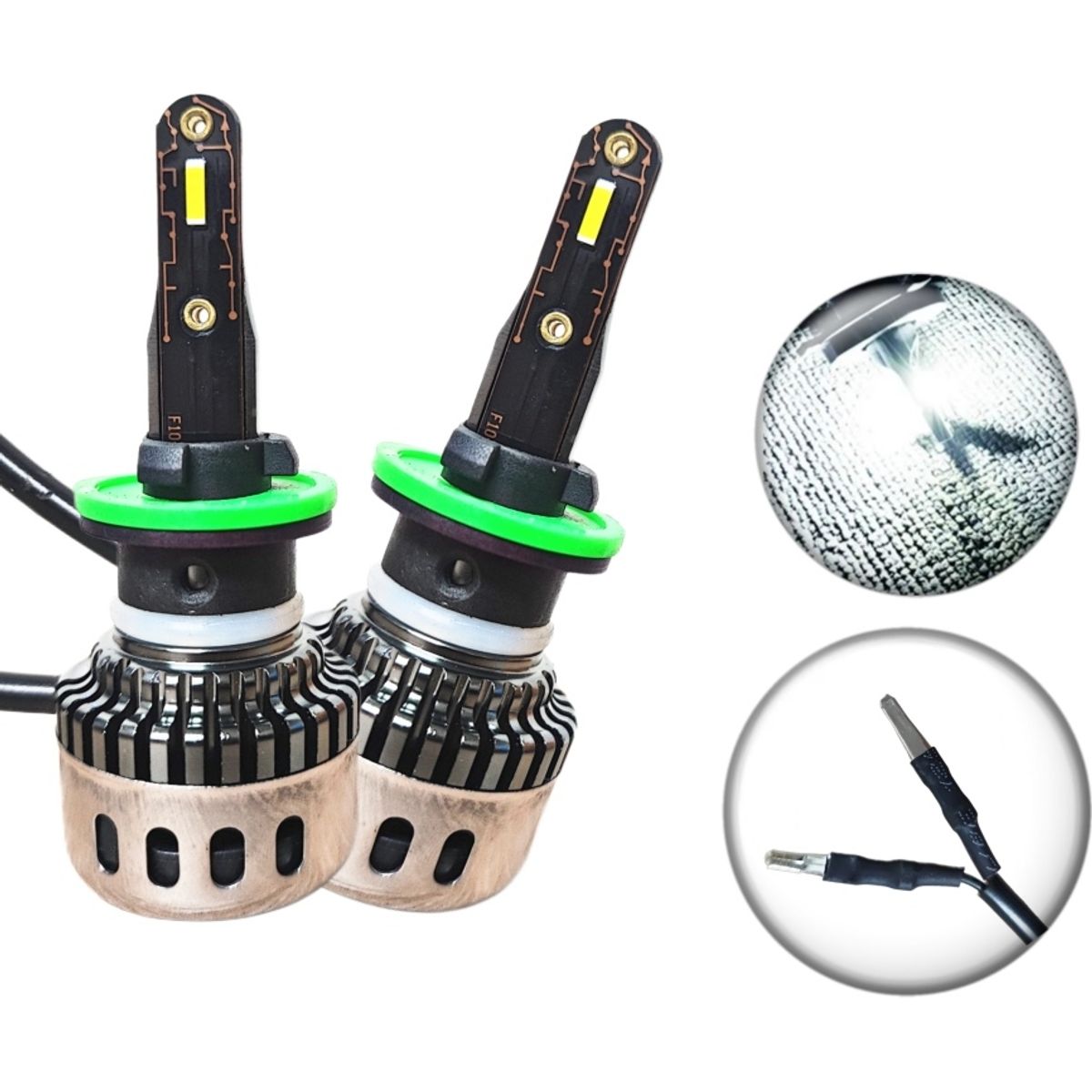 GENERICO - X2 Ampolleta Mini Turbo Led T10 Potente 12000lm 880h27 Auto