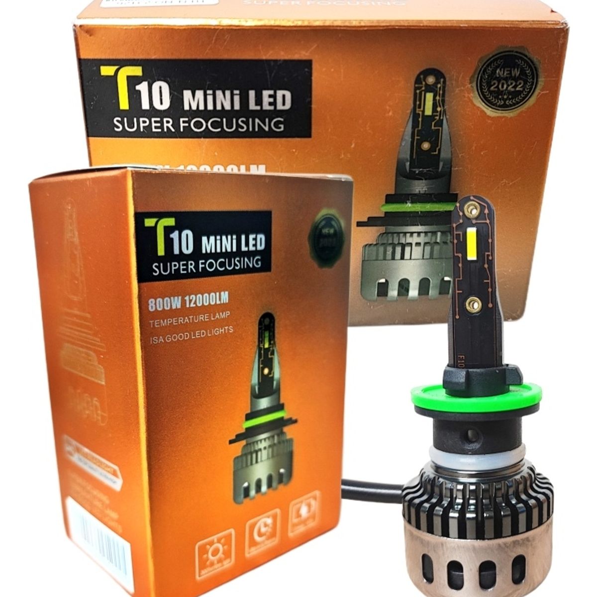 GENERICO - X2 Ampolleta Mini Turbo Led T10 Potente 12000lm 880h27 Auto