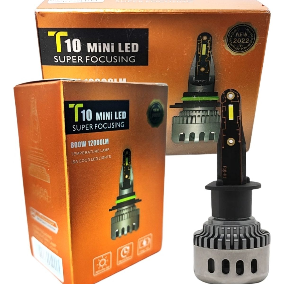 GENERICO - X2 Ampolleta Mini Turbo Led T10 Potente 12000lm Conector H1