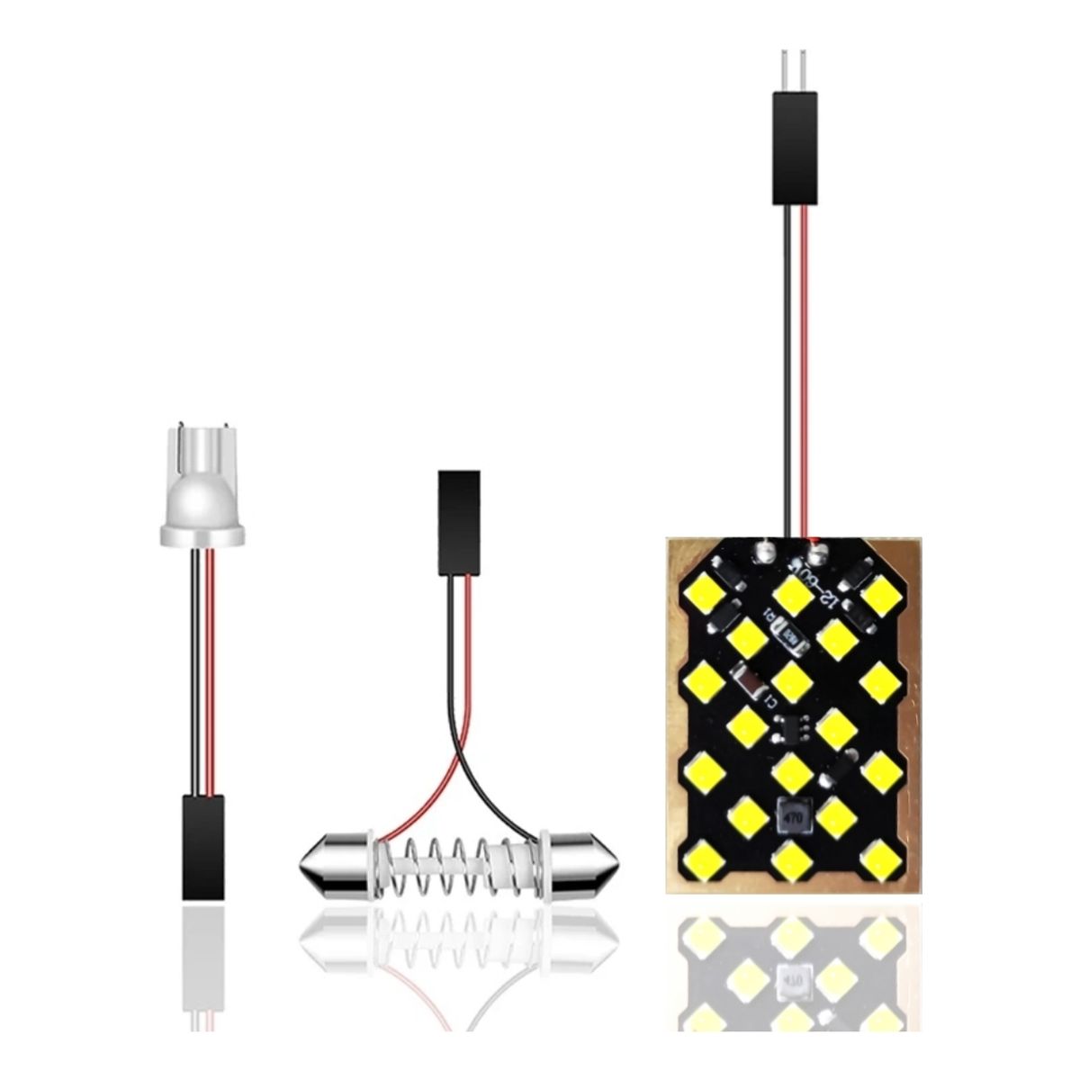 GENERICO - Ampolleta Placa 18led Tipo Fusible T10 12v-60v Led Interior