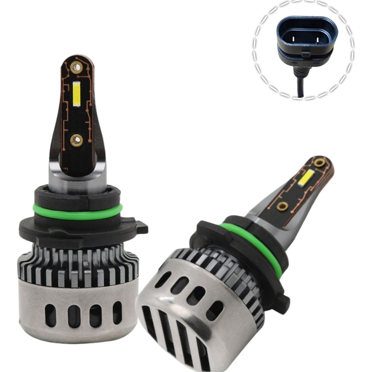 GENERICO - X2 Ampolleta Mini Turbo Led T10 Potente 12000lm 9005hb3