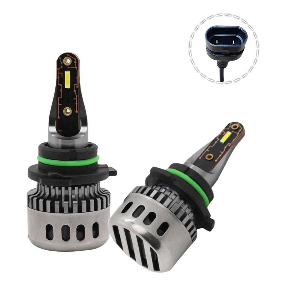 GENERICO - X2 Ampolleta Mini Turbo Led T10 Potente 12000lm 9005hb3