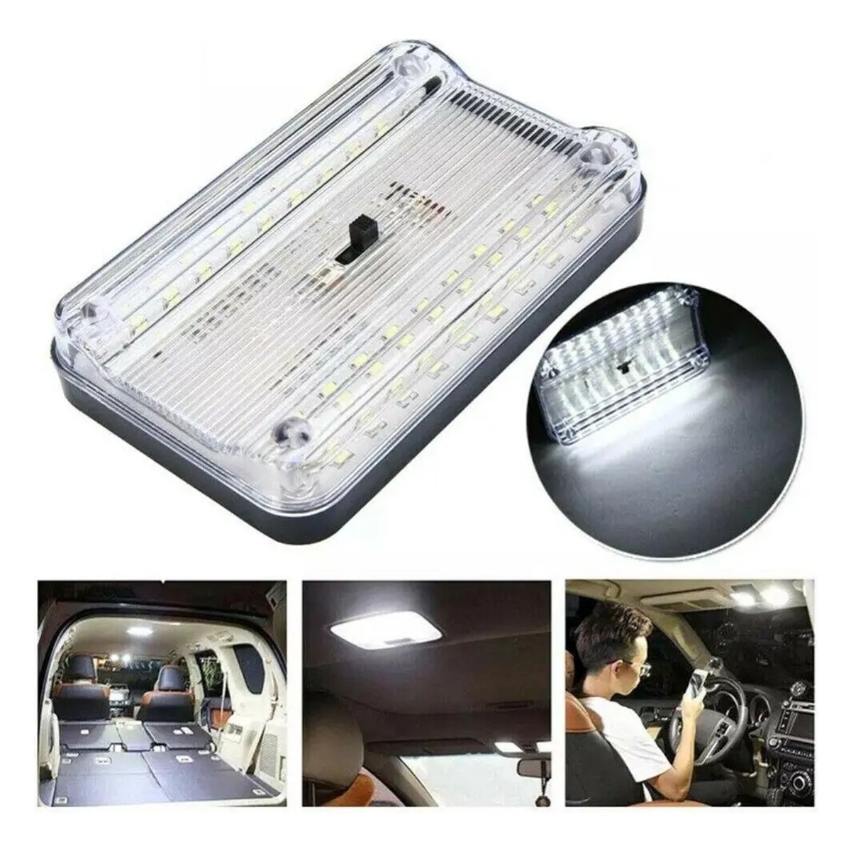 GENERICO - Luz De Interior Led De Techo Para Auto Universal 36led Blanc