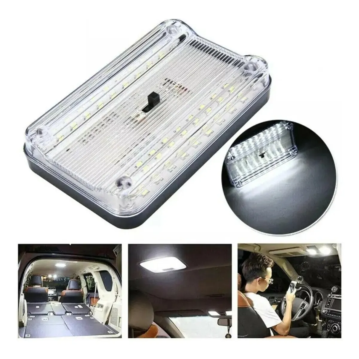 GENERICO - Luz De Interior Led De Techo Para Auto Universal 36led Blanc