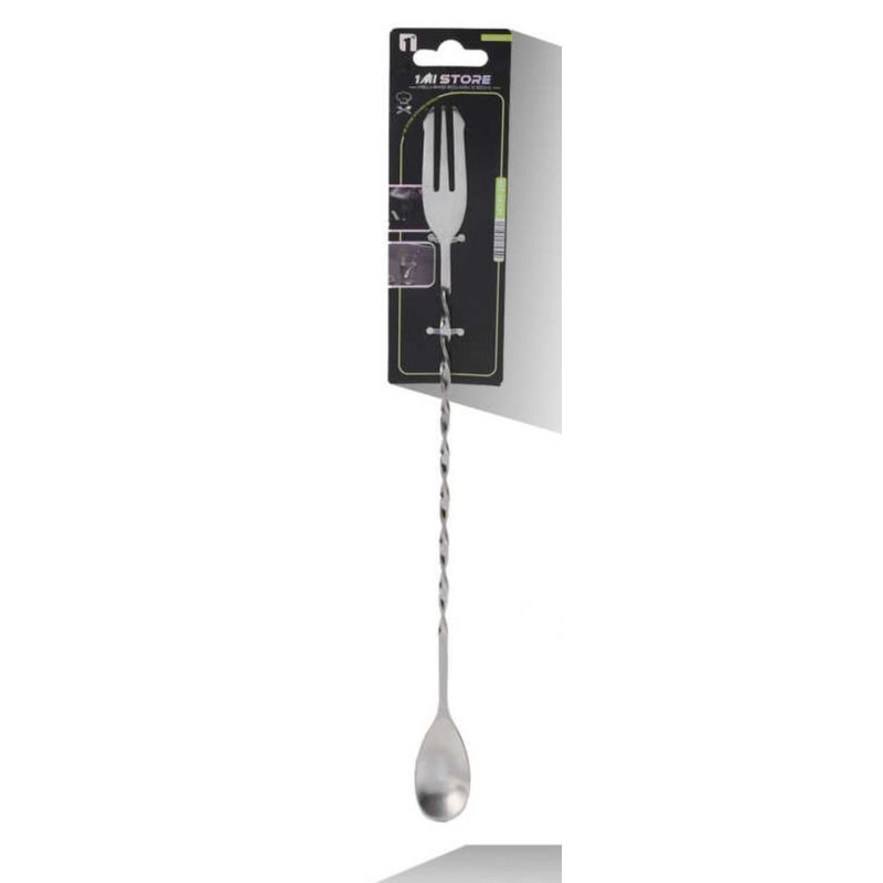 OEM - Set 2 Cucharas Para Mezclar Tridente Coctelera