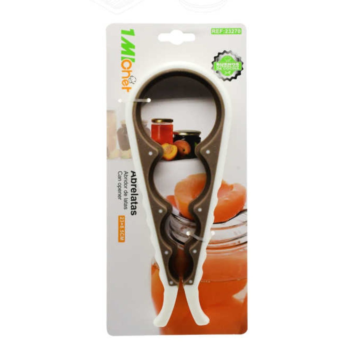 OEM - Abridor Destapador De Botellas Y Potes 4 Bocas 23cm