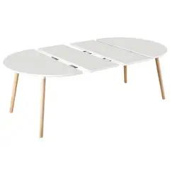 OH MI HOGAR - Mesa Extensible Blanco 100cm a 180cm