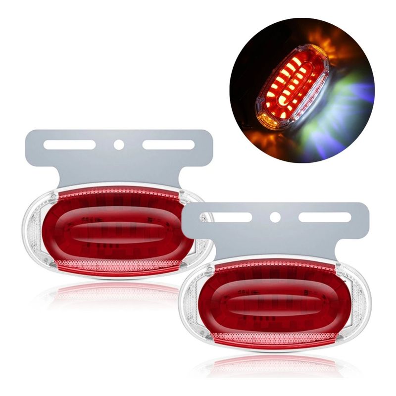 GENERICO - X2 Luz Led Lateral Luz De Trocha ROJO Posición Trasera 24v