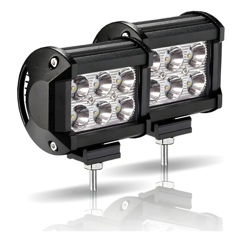 GENERICO - X2 Foco Led Neblinero 18w Antiniebla 6led 12v Auto Camioneta