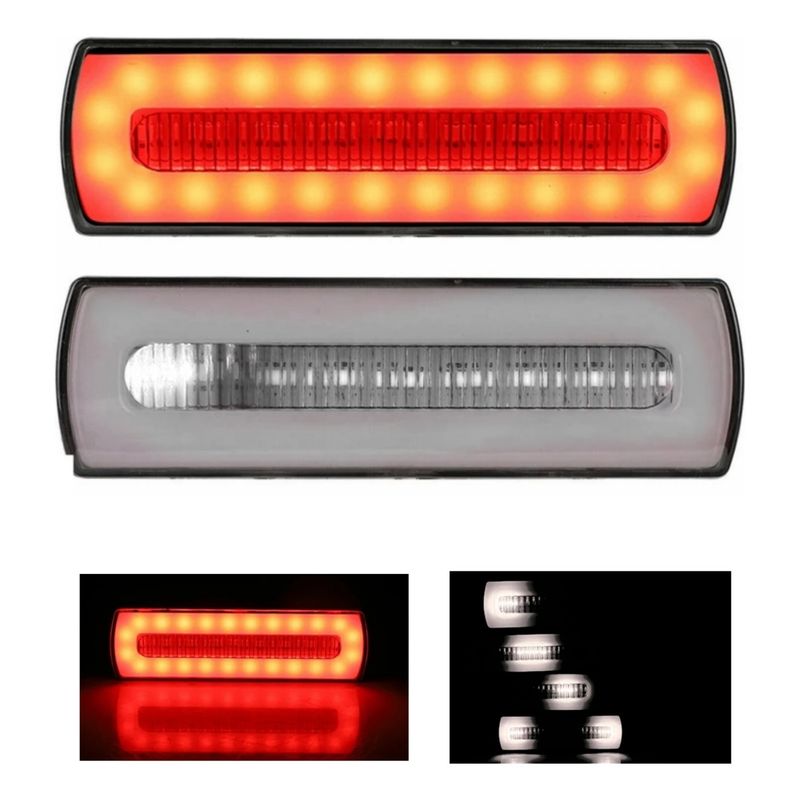GENERICO - X2 Luz Led Trasera Freno Posición Lateral Trocha 12-24v BR
