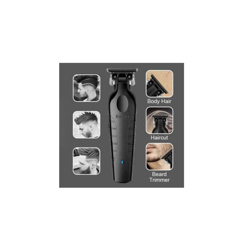 GENERICO - Kemei® Maquina Corte Transborder Barber Km-2299 Color Negro