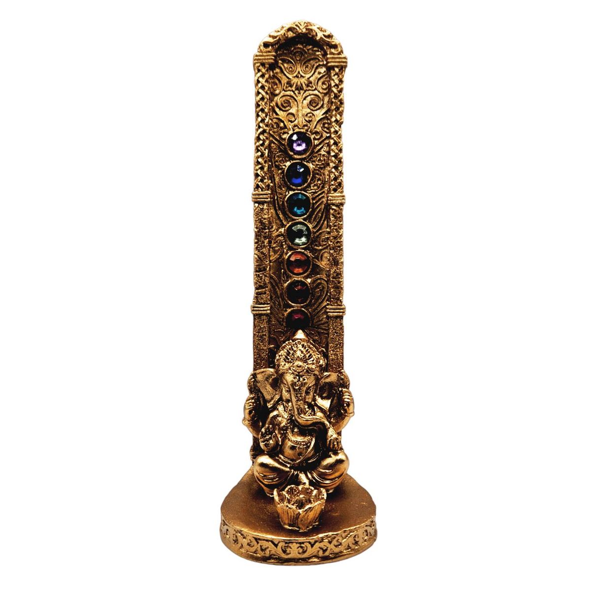 GENERICO - Torre Porta Incienso Golden Ganesh