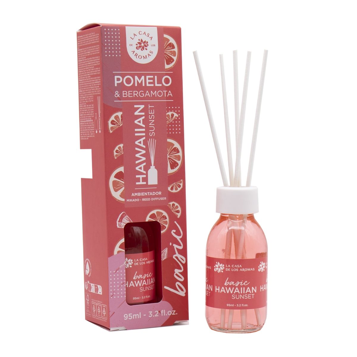 GENERICO - Mikado Basic Hawaiian Sunset 95ml - La Casa de los Aromas