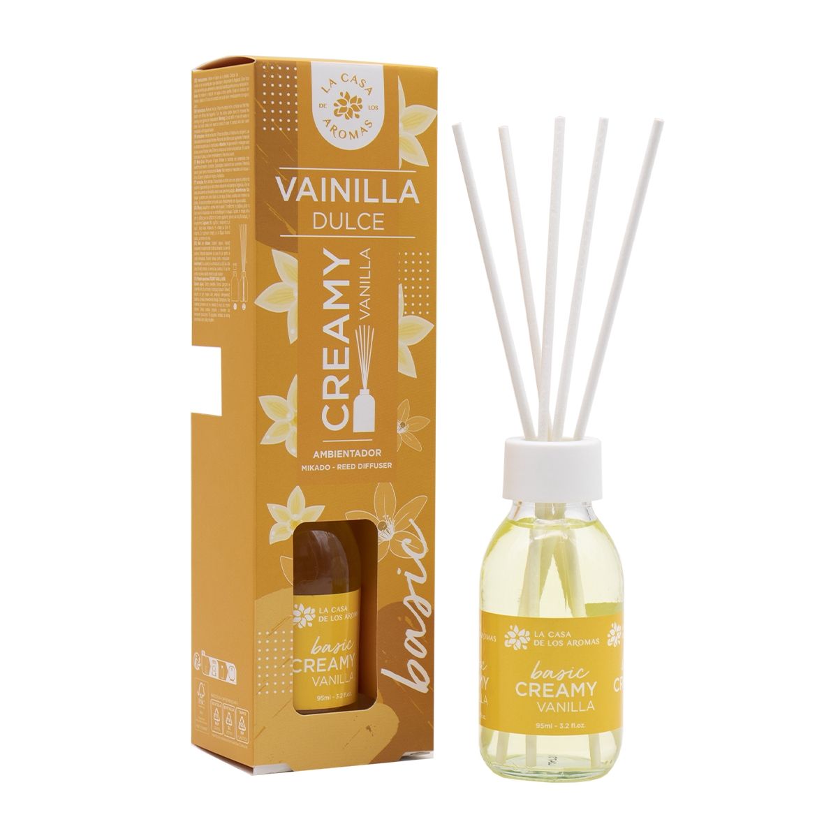 GENERICO - Mikado Basic Creamy Vainilla 95ml - La Casa de los Aromas