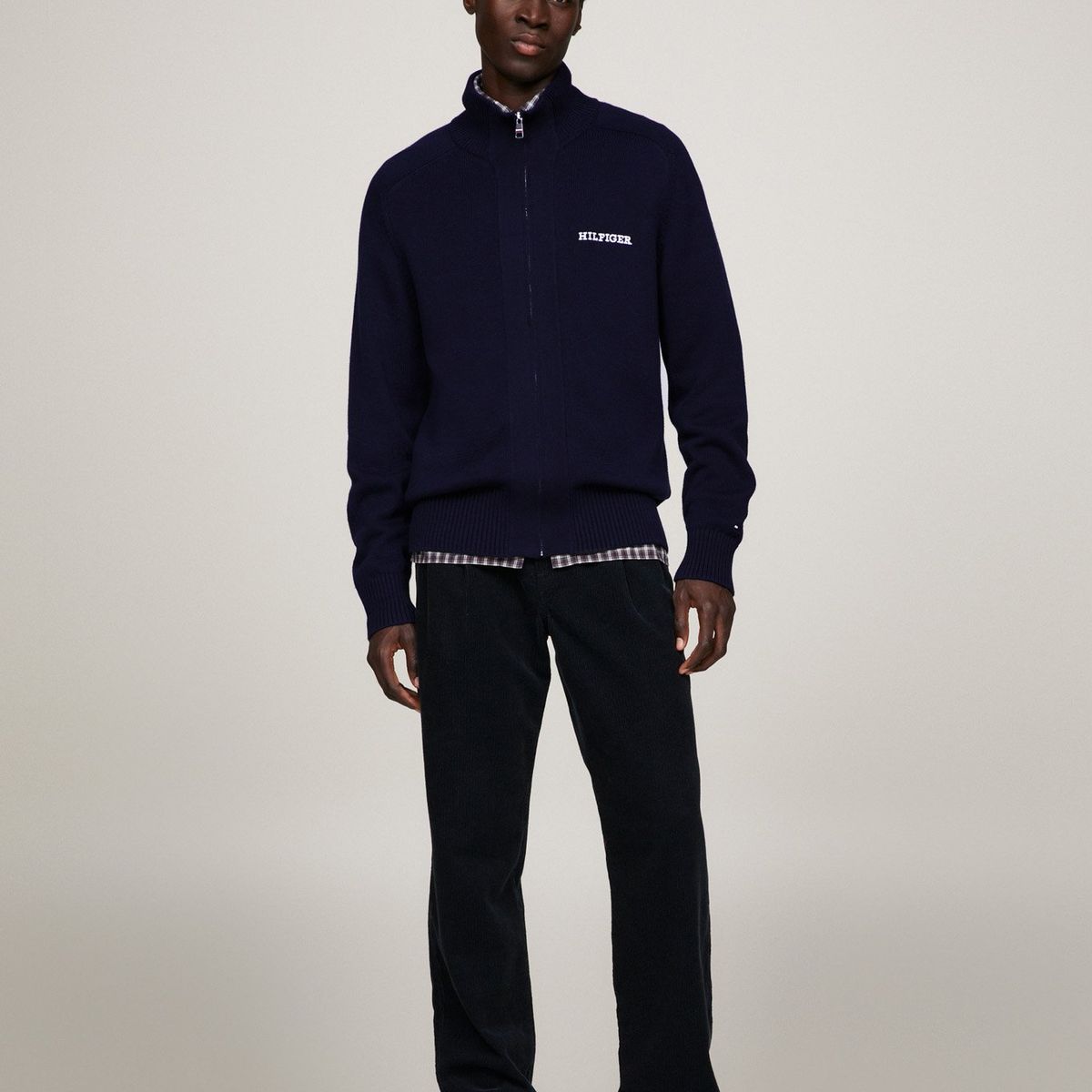 TOMMY HILFIGER - Sweater Monotipocon Cierre Azul Tommy Hilfiger