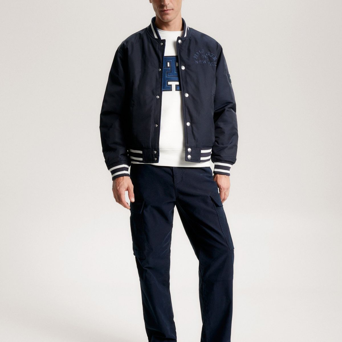 TOMMY HILFIGER - Chaqueta Bomber Reversible Azul Tommy Hilfiger