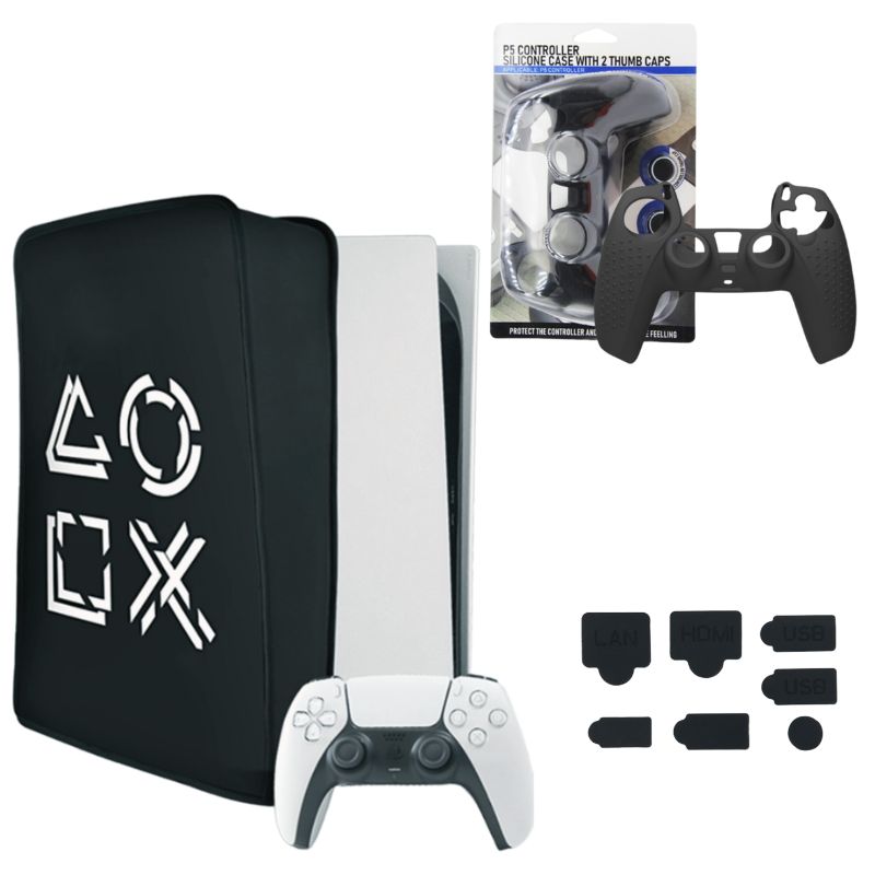 GENERICO - Funda protectora para Consola PS5 FAT set completo antipolvo