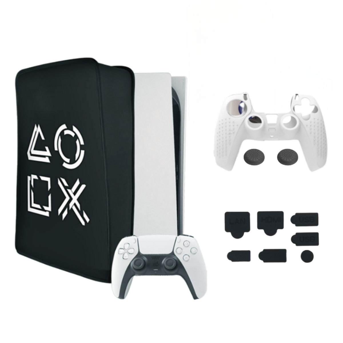 GENERICO - Funda protectora para Consola PS5 FAT set completo antipolvo