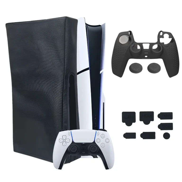 GENERICO Funda protectora para Consola PS5 SLIM set completo antipolvo