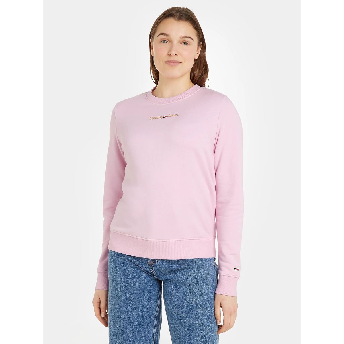 TOMMY HILFIGER - Polerón Modern C-Neck Con Logo Rosado Tommy Hilfiger