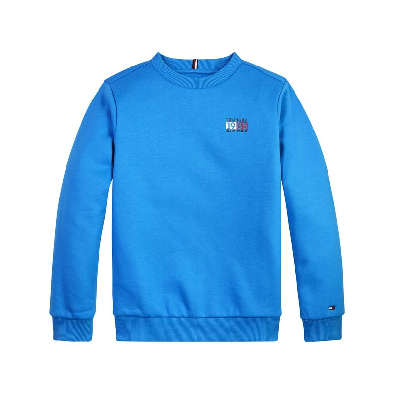 TOMMY HILFIGER - Polerón C-Neck Con Logo New York Azul Tommy Hilfiger