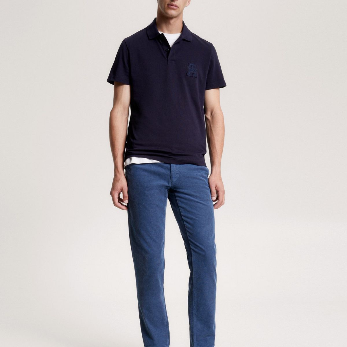 TOMMY HILFIGER - Polo Logo Monogram Th Azul Tommy Hilfiger