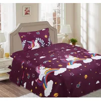 Sabana Plaza y Media, 144 Hilos, Diseño Unicornio