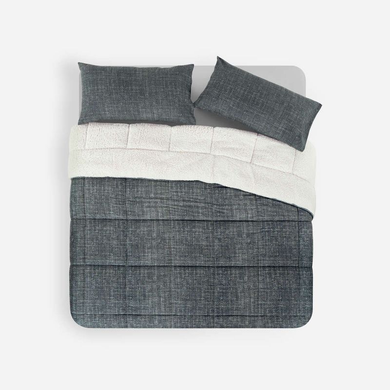 ROSEN - Plumón Alaska Sherpa Liso Navy 2 Plazas