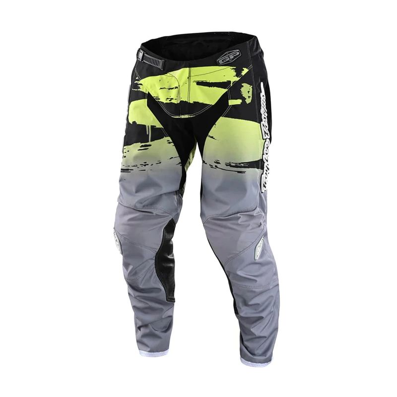 TROY LEE DESIGNS - Pantalones de Moto GP Brushed Negro  Verde Troy Lee Designs