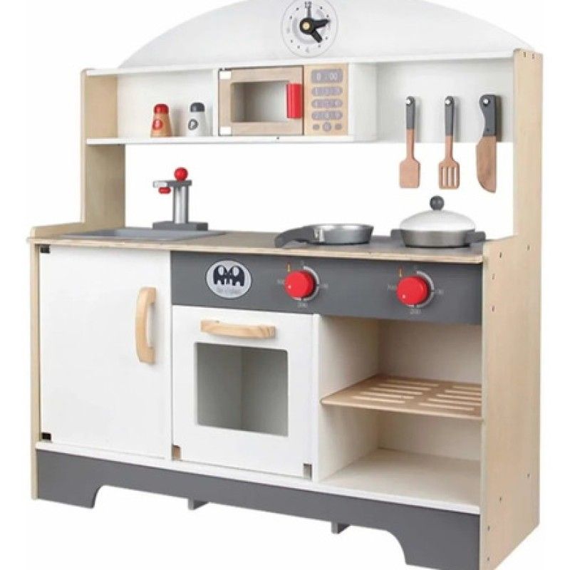 SOFT PLAY - Cocina De Madera Para Niños Y Niñas Con Horno De Juguete
