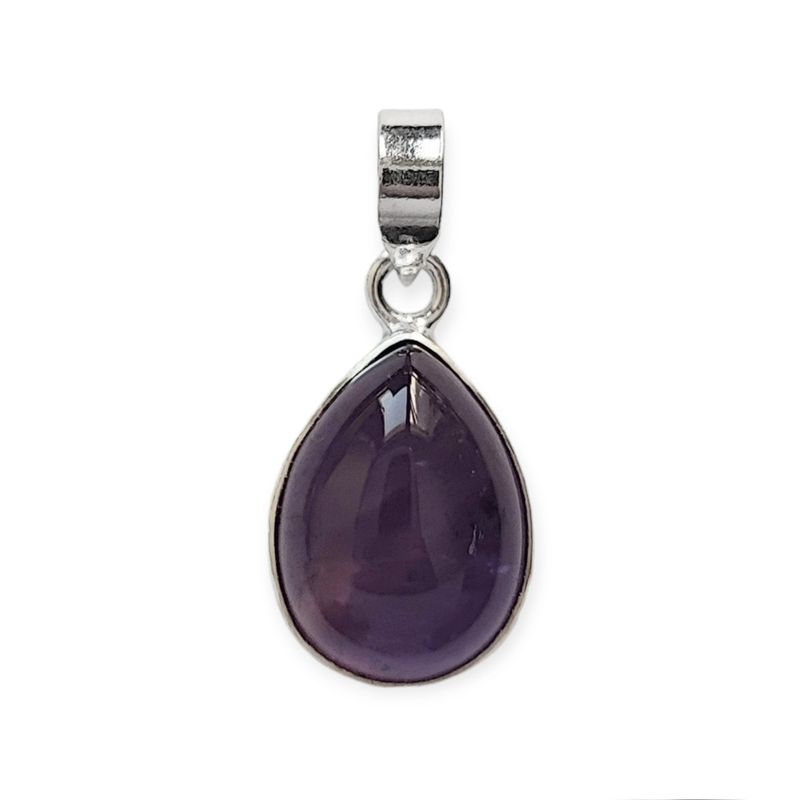ANDREA COGGIOLA JOYAS - Colgante Gota Amatista Plata Fina 925