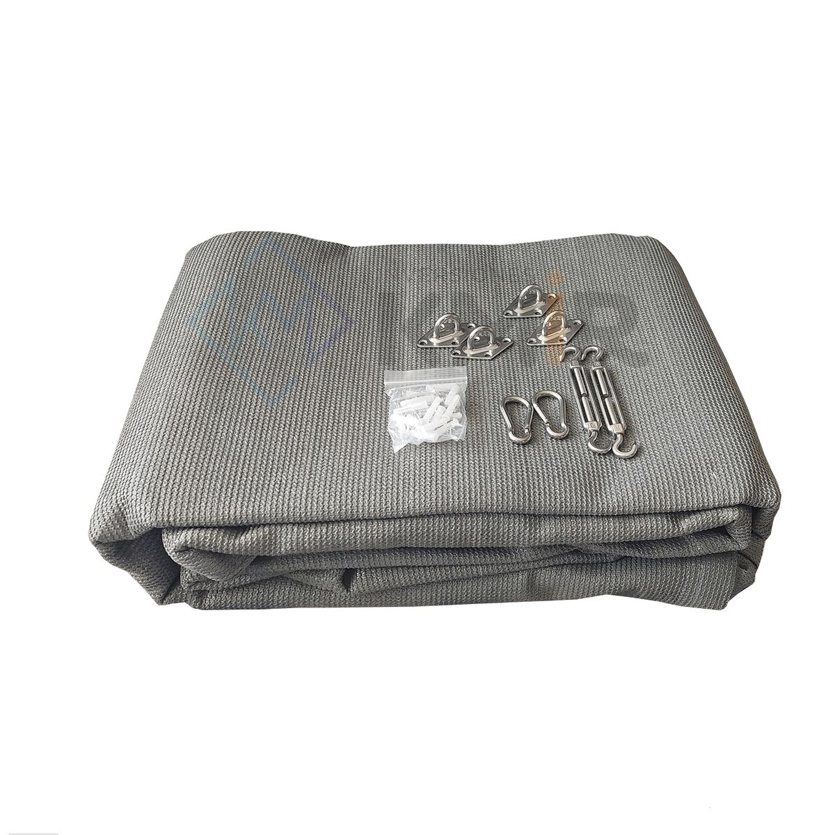 GENERICO - Vela Sombreadora 2x4 HDPE Rectangular Gris Sombra 95 Con Kit Instalación