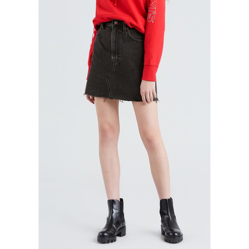 LEVIS - Falda Mujer High Rise Deconstructed Iconic Negra Levis