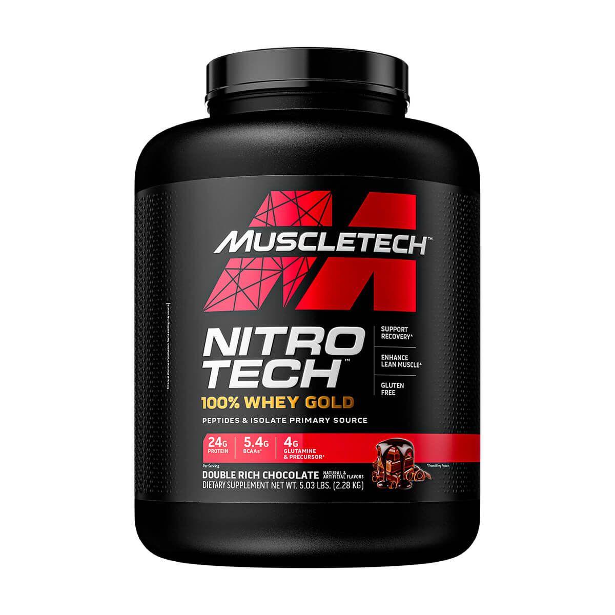 MUSCLETECH - Nitro Tech 100% Whey Gold (5 Lb) - Original - CHOCOLATE
