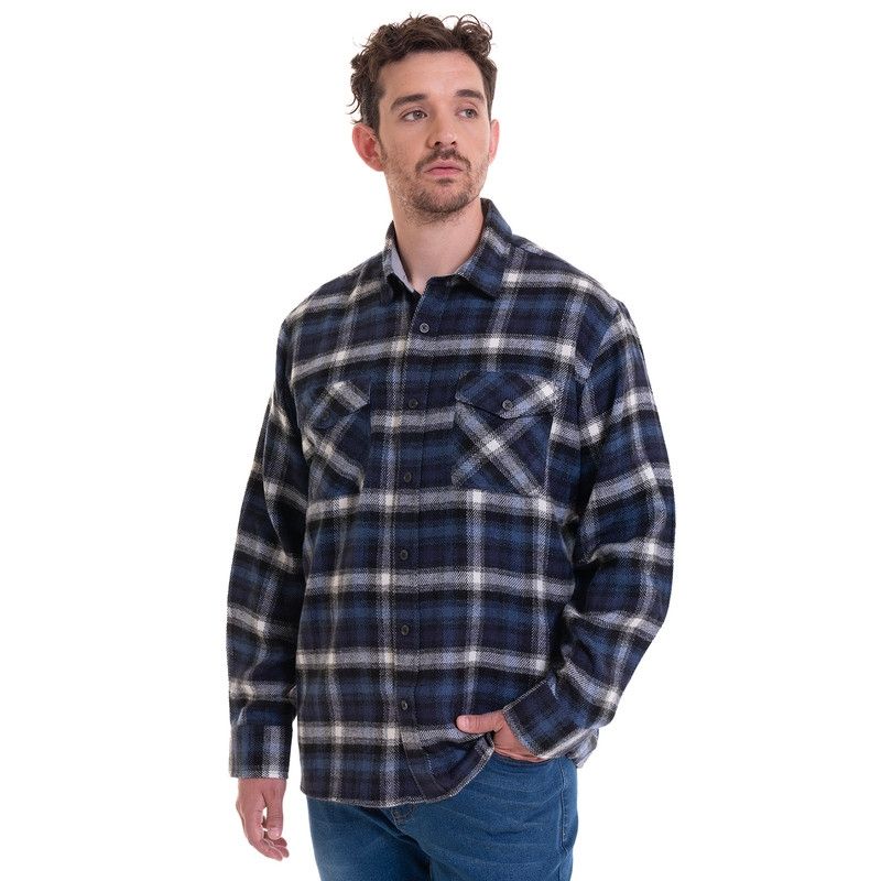 TRUVAL - Camisa Leñadora Azul Marino TRUVAL