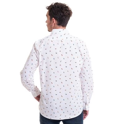 Imagen 2 del producto Camisa Estampada Microprint Blanco