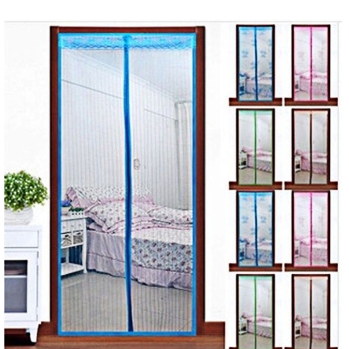 GENERICO - Malla Mosquitera Para Puertas / Sin Caja 2 Mallas 90 x 210 cm