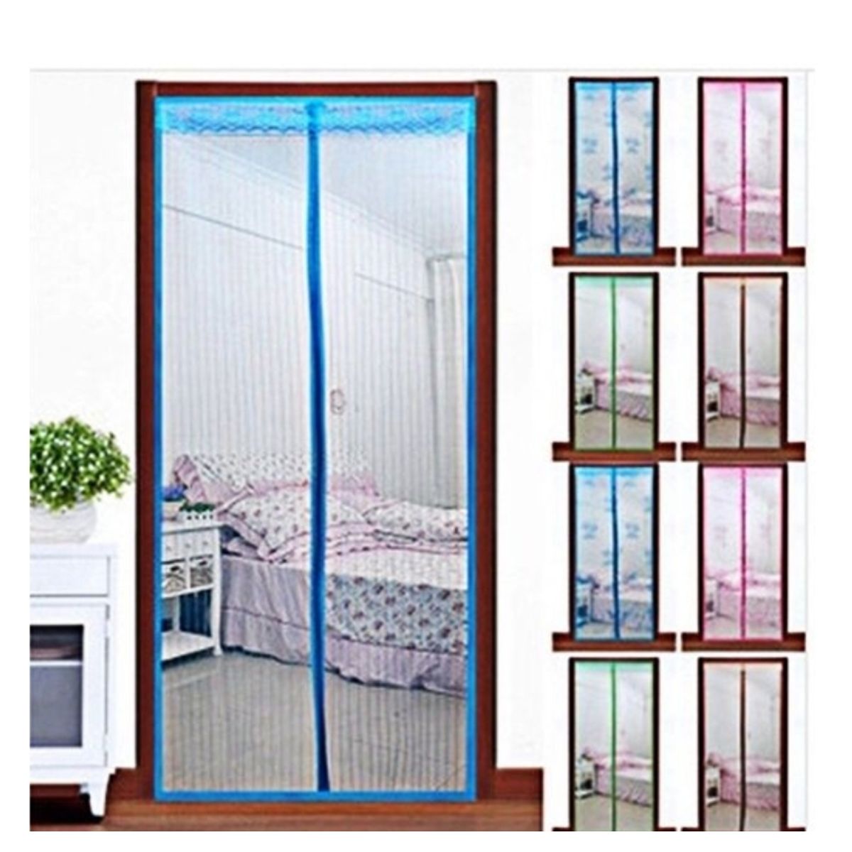 GENERICO - Malla Mosquitera Para Puertas / Sin Caja 2 Mallas 90 x 210 cm